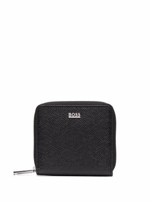 Boss Hugo Boss zip-around leather wallet - Black