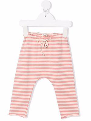 Babe And Tess striped cotton leggings - Pink