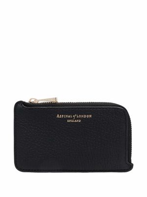 Aspinal Of London grained leather coin purse - Black