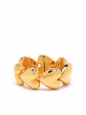 AMBUSH polished heart link ring - Gold