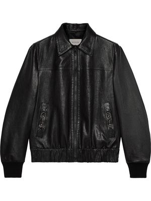 Gucci Horsebit lambskin jacket - Black