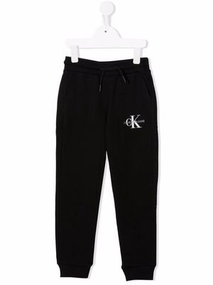Calvin Klein Kids logo-print cotton track pants - Black