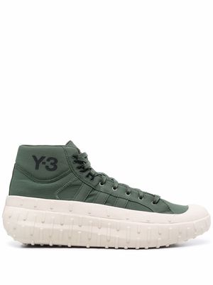 Y-3 toe-cap mid-top sneakers - Green