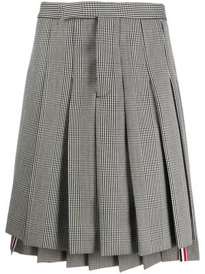 Thom Browne Prince of Wales check pleated skirt - Black