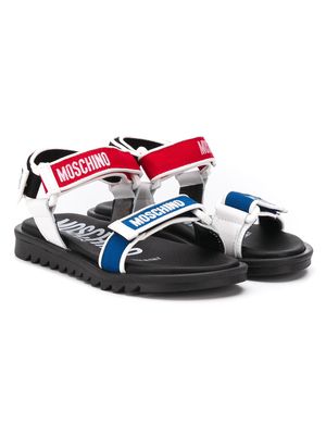Moschino Kids logo touch-strap sandals - Red