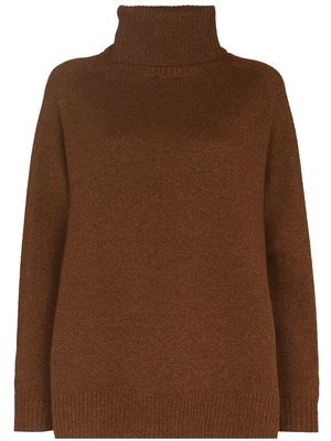 LESET Zoe roll-neck oversized jumper - Brown
