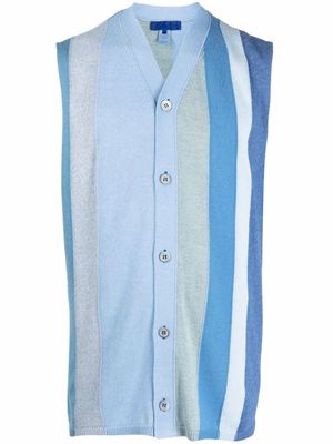 Comme Des Garçons Shirt striped sweater vest - Blue