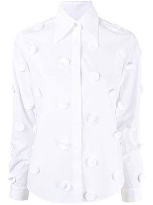 SHUSHU/TONG polka-dot applique shirt - White