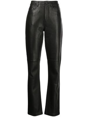 Proenza Schouler White Label straight-leg leather trousers - Black