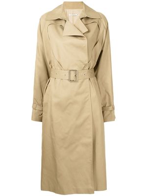 Boyarovskaya heart-cut belted trench coat - Brown