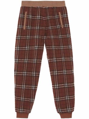 Burberry Vintage check fleece jogging pants - Brown