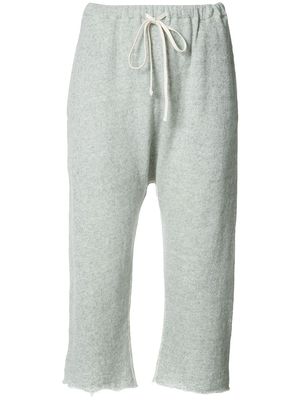 R13 cropped track trousers - Grey