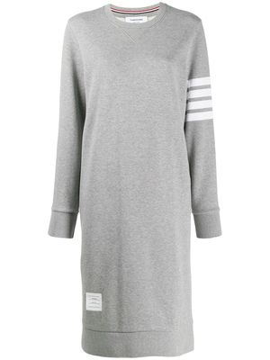 Thom Browne 4-Bar loopback sweatshirt dress - Grey