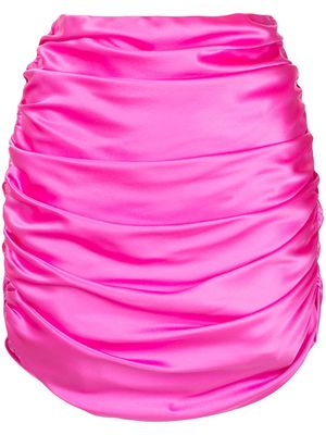 Michelle Mason gathered mini skirt - Pink