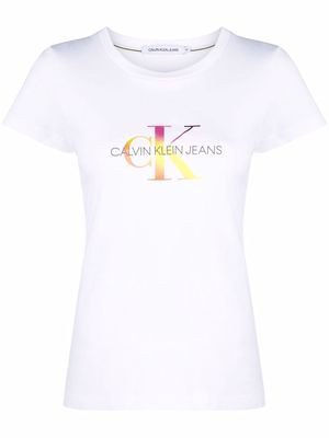 Calvin Klein Jeans logo-print cotton T-Shirt - White