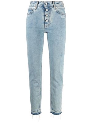 Off-White high-waisted straight-leg jeans - Blue