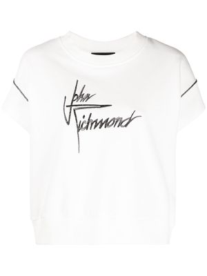John Richmond logo-embroidered sweatshirt - White