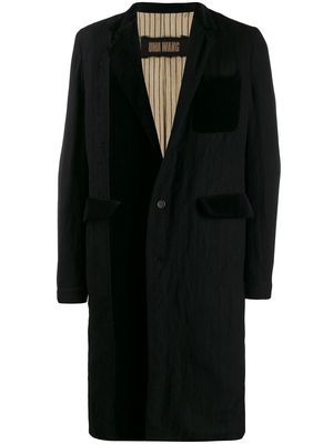 Uma Wang classic single-breasted coat - Black