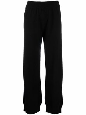 Barrie tapered-leg cashmere trousers - Black