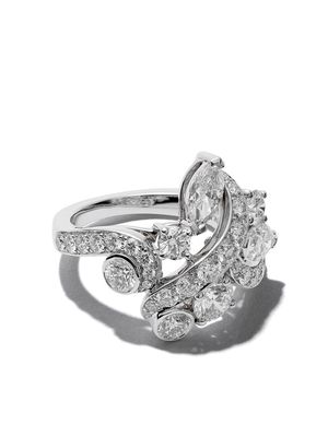 De Beers Jewellers 18kt white gold Adonis Rose cluster diamond ring