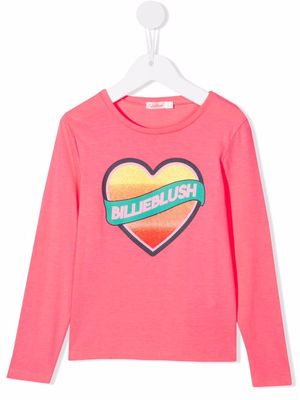 Billieblush graphic-print long-sleeved T-Shirt - Pink