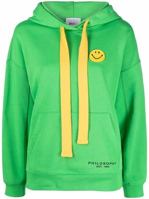 Philosophy Di Lorenzo Serafini x Smiley Company cotton hoodie - Green