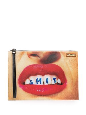 Seletti lipstick photo clutch bag - Neutrals