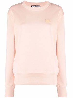 Acne Studios face-patch oversized sweatshirt - Pink