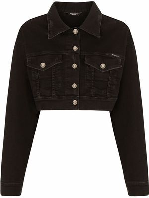 Dolce & Gabbana cropped denim jacket - Black
