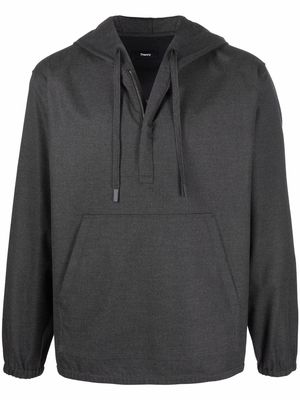 Theory half-zip drawstring hooded jacket - Grey