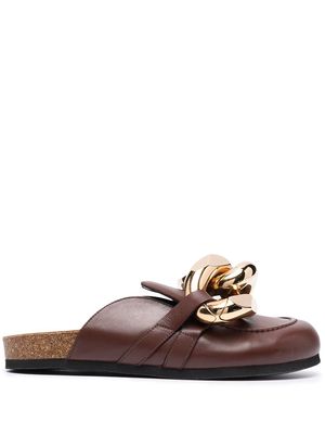 JW Anderson Chain loafer mules - Brown