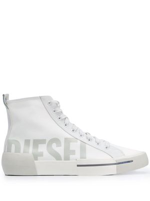 Diesel logo hi-top sneakers - White