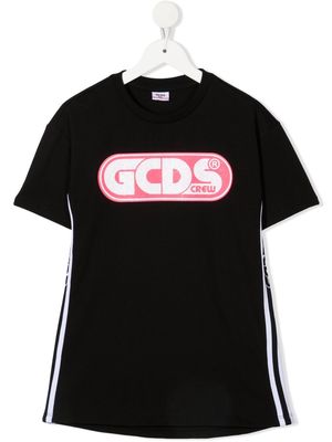 Gcds Kids logo-print T-shirt dress - Black