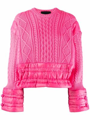RED Valentino panelled padded jumper - Pink