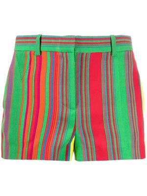 Versace stripe print shorts - Green