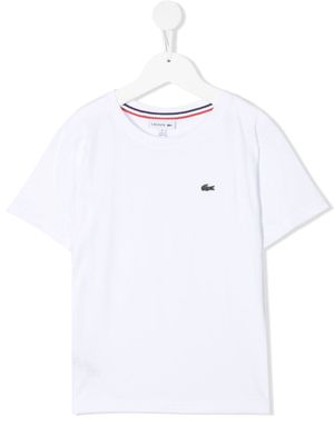 Lacoste Kids logo-embroidered T-shirt - White