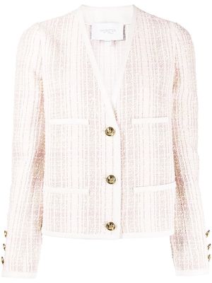 Giambattista Valli front-pocket tweed jacket - Pink