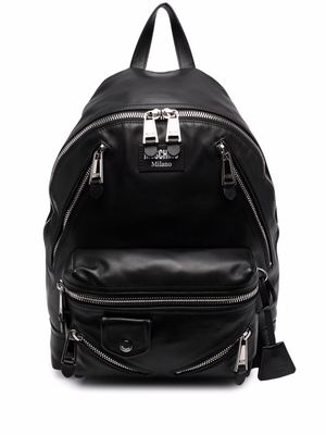 Moschino biker-style backpack - Black