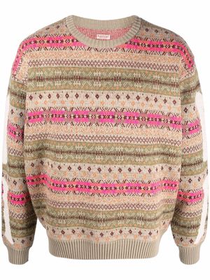 Kapital Bone patterned-knit jumper - Neutrals