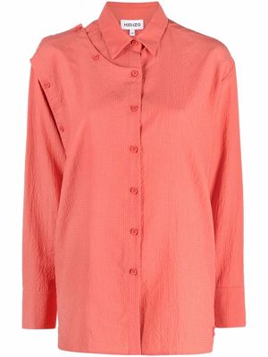 Kenzo button-panelled longsleeved shirt - Pink