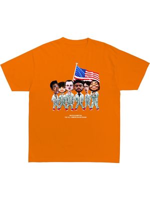 Brockhampton All-American Caricature T-Shirt - Orange