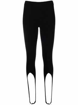 AMI AMALIA stirrup-cuff merino leggings - Black