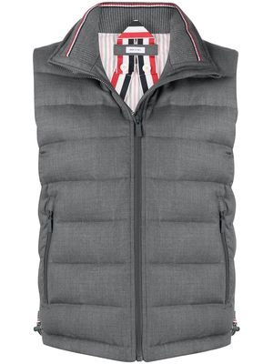 Thom Browne padded funnel neck vest - Grey