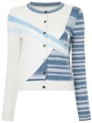 Onefifteen striped rocket cardigan - Grey