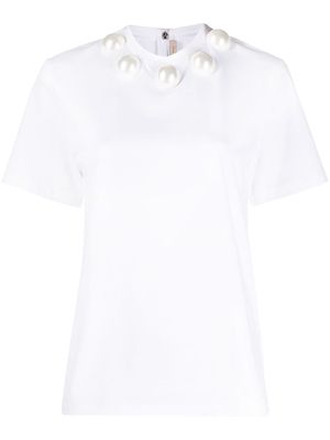 Christopher Kane dome embellishment T-shirt - White