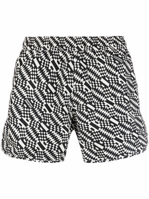 Isabel Marant geometric-print swim shorts - Black
