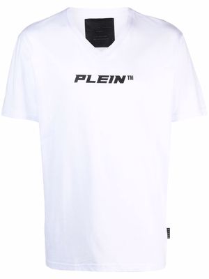 Philipp Plein V-neck logo print T-shirt - White