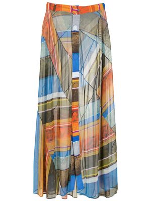 Amir Slama silk long skirt - Multicolour