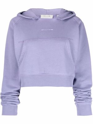 1017 ALYX 9SM logo-print cropped hoodie - Purple