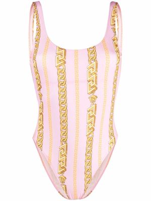 Versace chain print swimsuit - Pink